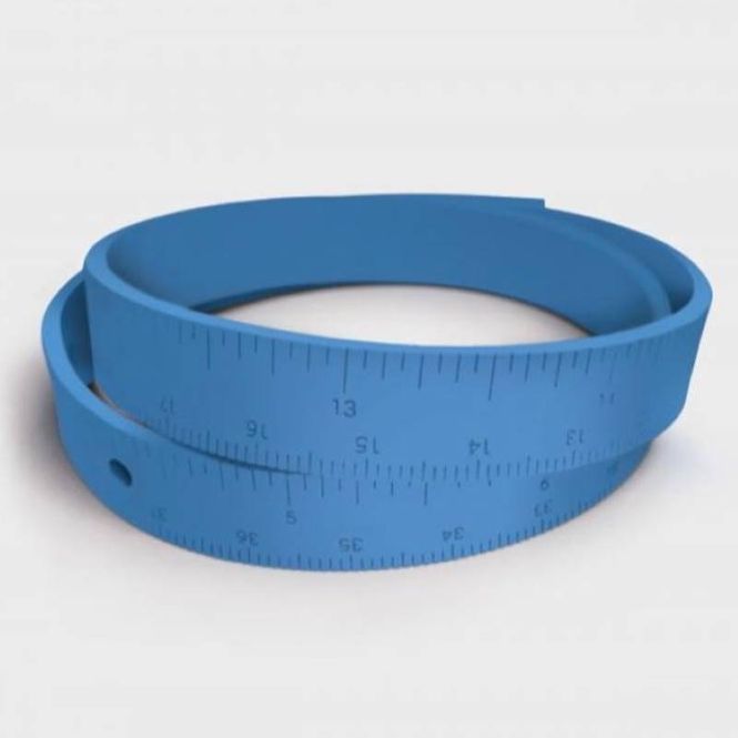 Hovedbilde Wrist Ruler - blå silikon
