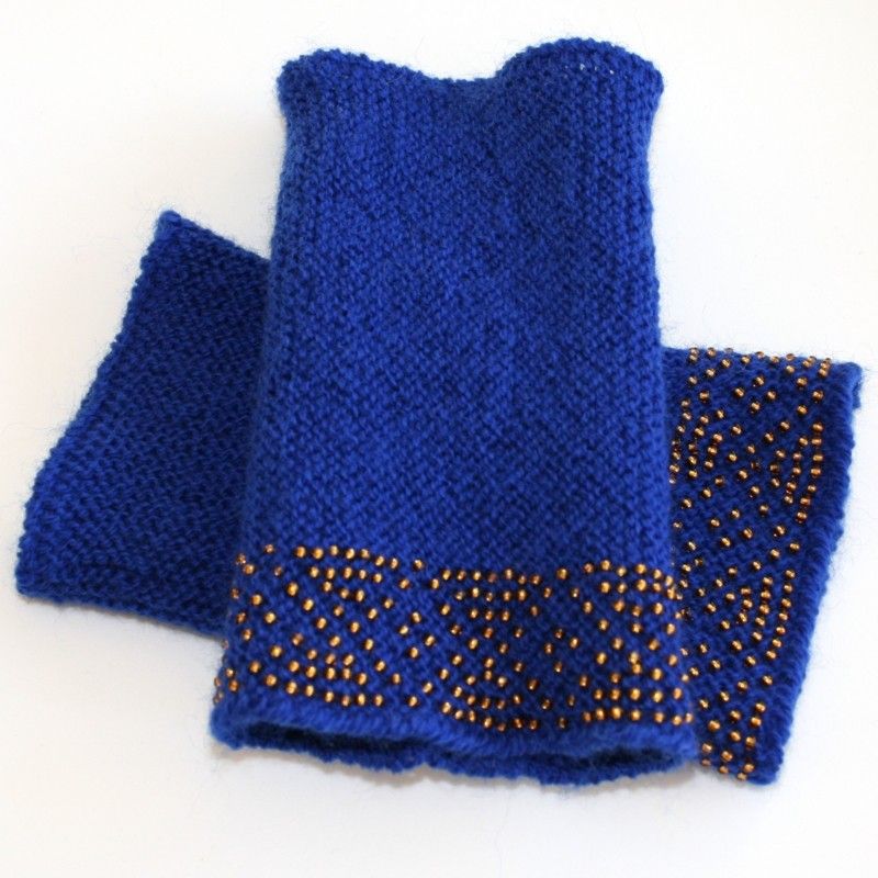 Blå pulsvarmere med romber