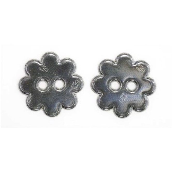 Hovedbilde Refleksknapper - svarte blomster (30 mm)